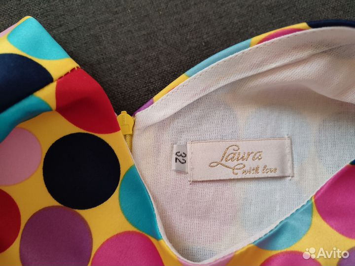 Нарядное платье для девочки Стиляги/Горох, 5-7 лет