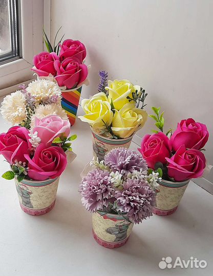 Мыльные розы,гвоздики