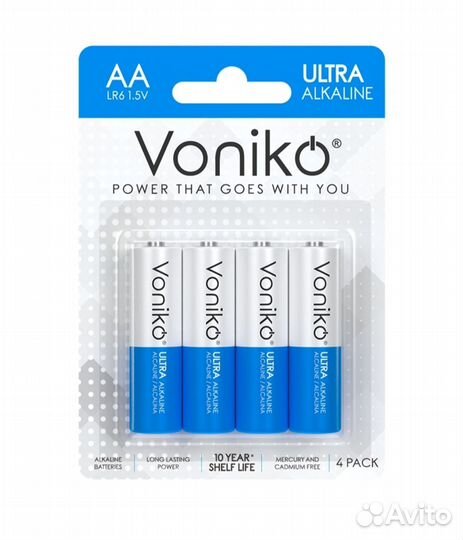 Батарейки Voniko Ultra Alkaline