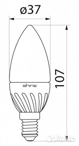 Светодиодная лампа Shine 4W E14 свеча