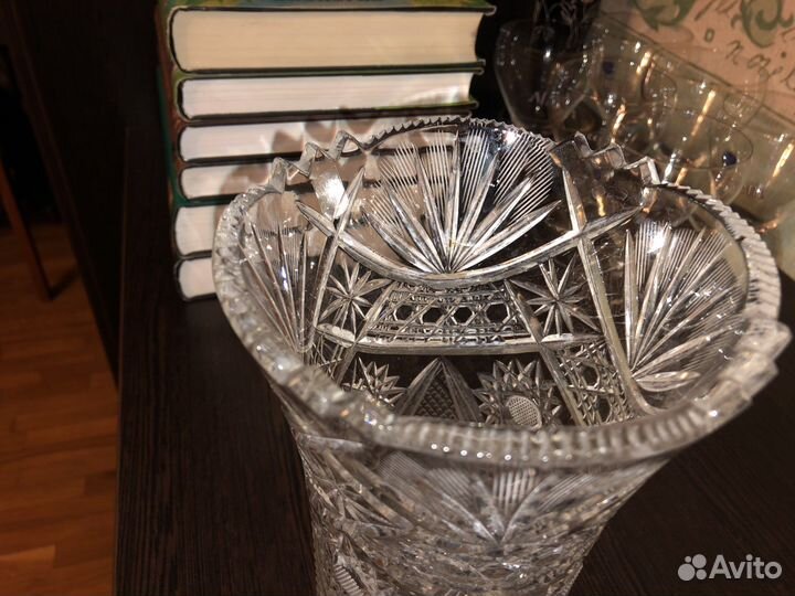 Хрустальная ваза для цветов СССР, гхз