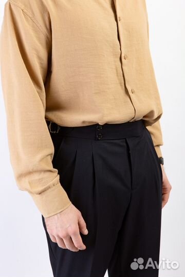 Брюки мужские на пуговицах (синие)