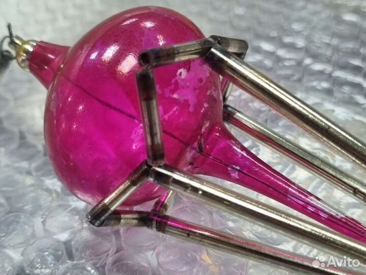 Ёлочная игрушка СССР воздушный шар стеклярус