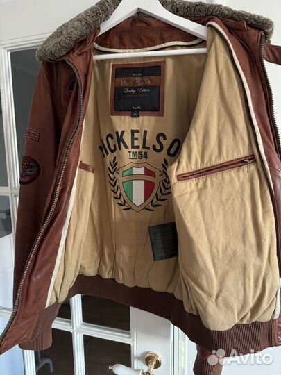 Кожаная куртка мужская пилот