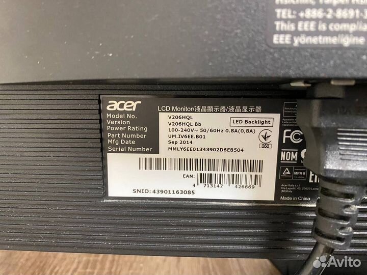 Монитор acer