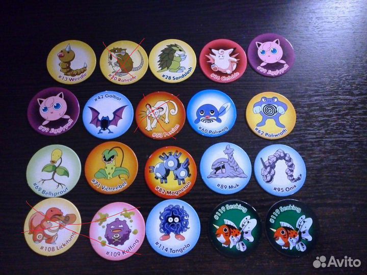 Фишки (сотки) Покемон и другие