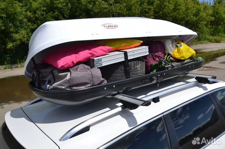 Бокс багажник на крышу Turino Sport 510л белый