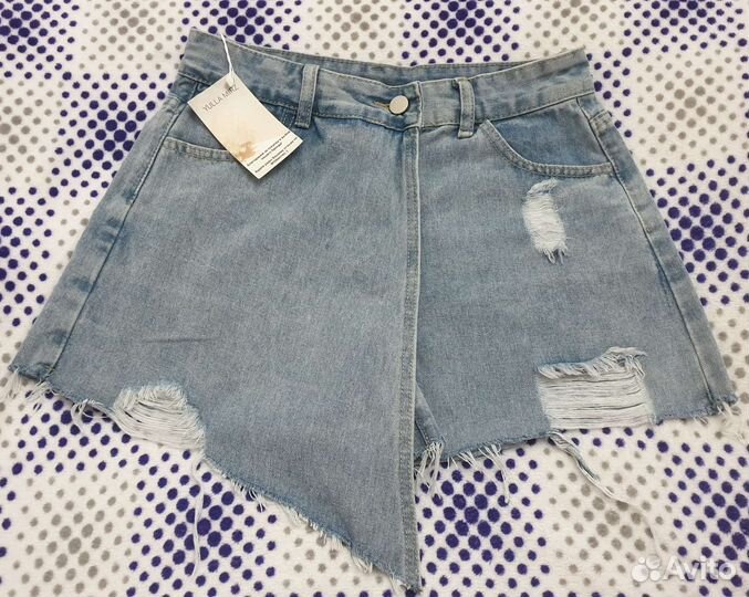 Юбка шорты джинсовая новые 42