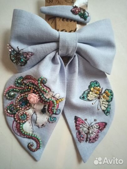 Банты с единорогом