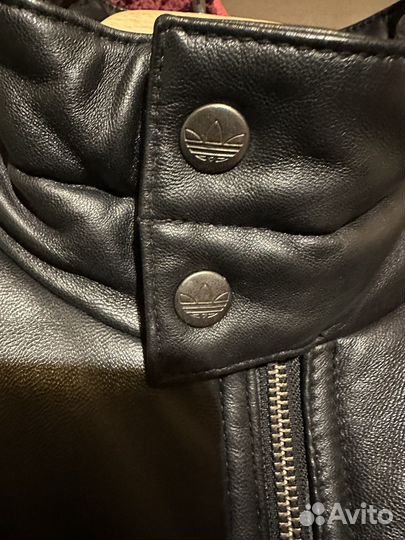 Куртка кожаная зимняя Adidas Original