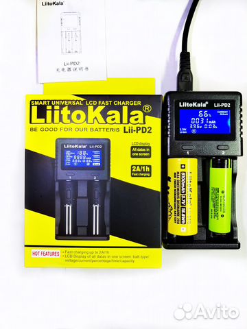 Зарядное устройство LiitoKala на 2 аккумулятора