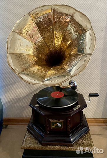 Граммофон His master's voice деревянный