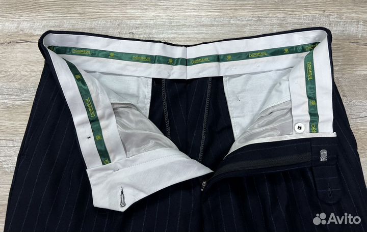 Dormeuil мужские тёмно-синие шерстяные брюки