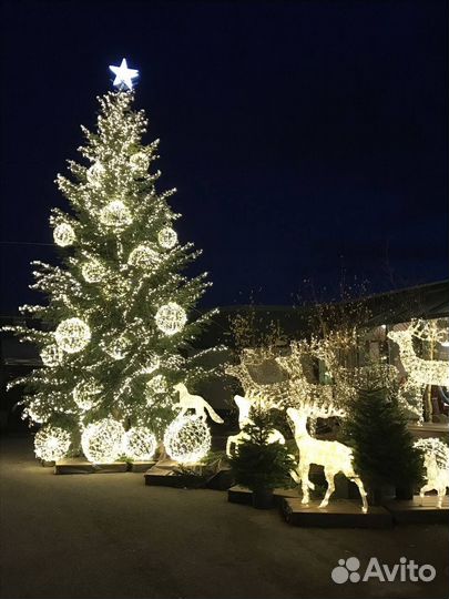 Новогодние фигуры Дед Мороз Светящиеся фигуры