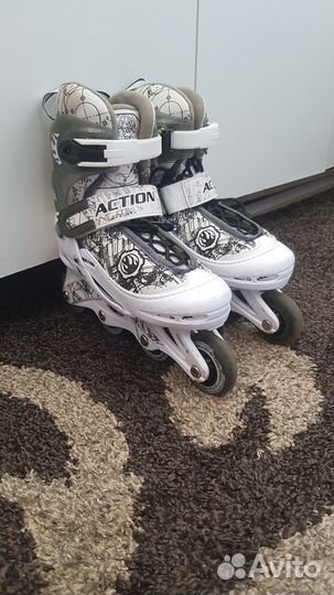 Детские раздвижные ролики р-р 30-33
