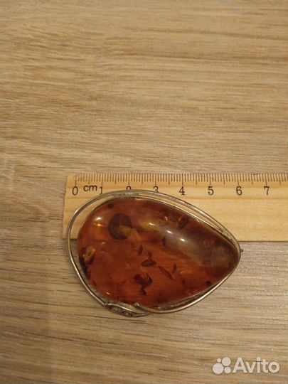 Брошь янтарь ретро СССР
