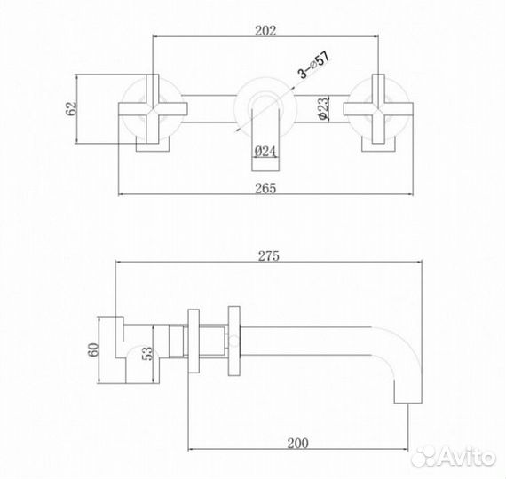 Смеситель для раковины Abber Weiss Kreis AF81121RG