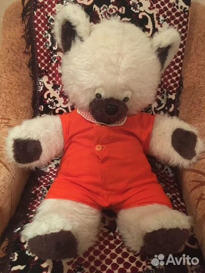 Медведь мягкая игрушка большой 1980 года гдр