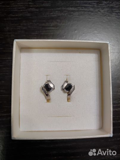 Серьги серебро 925 с гранатом