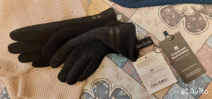 Шарф женский и мужской 2 шт+перчатки женские новое