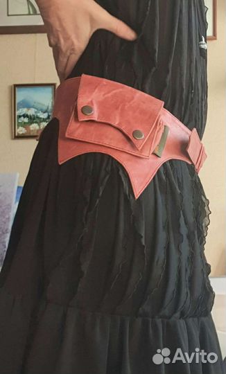 Ремень натуральная кожа в бохо стиле