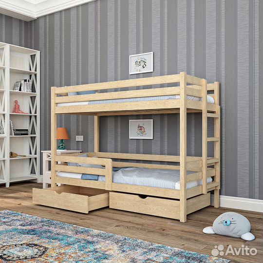 Двухъярусная кровать массив