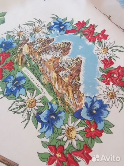 Эдельвейс Горянка шёлковый ацетат платок