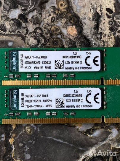 Оперативная память DDR3 Kingston 16gb