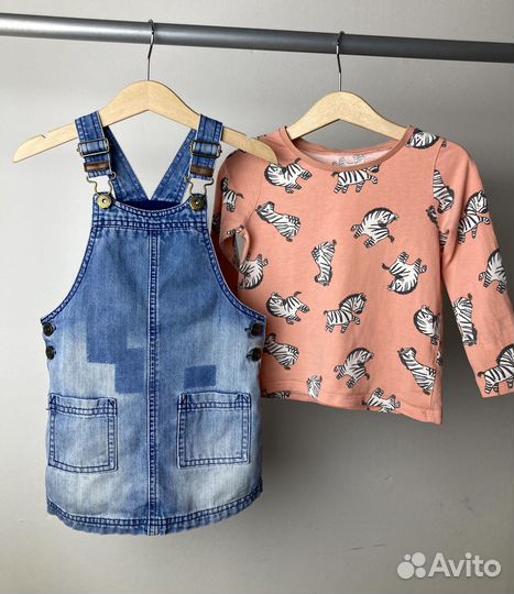 Фирменные вещи пакетом девочке 86-92 Zara hm