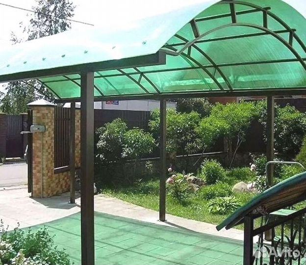 Навесы из поликарбоната под авто