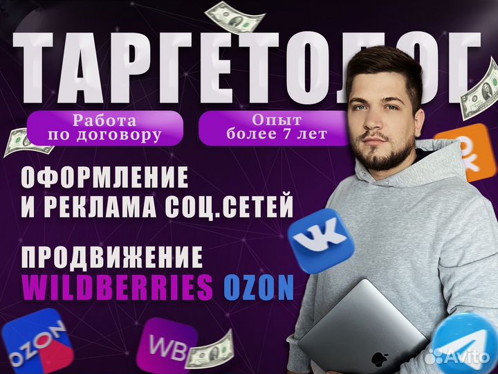 Таргетолог. Оформление соцсетей. Реклама. SMM