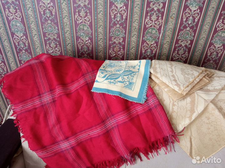 Наволочки, скатерти СССР, покрывало