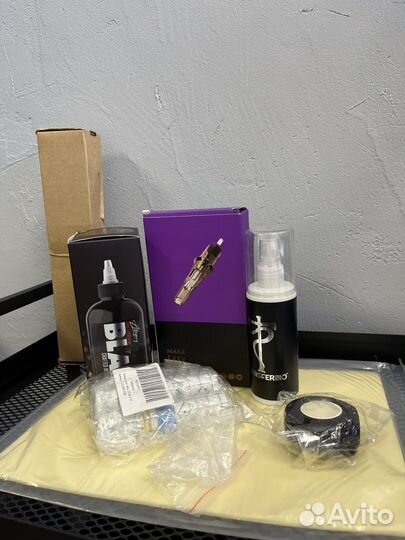 Краска для тату, иглы для тату, трансферный гель