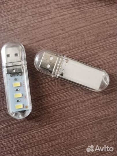 Светодиодный USB светильник, лампа 3 LED, 5В