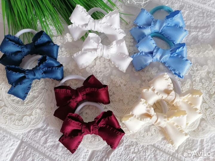 Бантики для волос, ручная работа