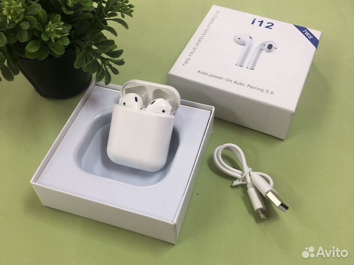 AirPods TWS i12 в упаковке + гарантия