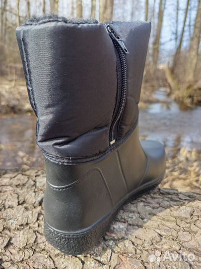 Сапоги резиновые женские весенние теплые эва