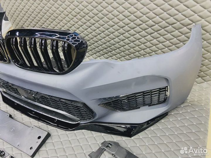 Бампер BMW G30 стиль M5 F90 сплиттер + решетка