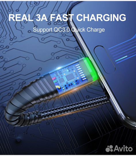 Кабель Micro USB быстрая зарядка