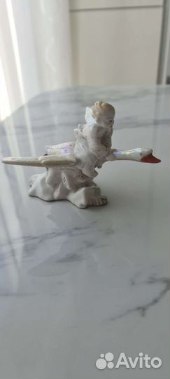 Статуэтка Гуси-лебеди, фарфор, лзфи, СССР