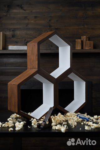 Полка навесная «Соты»