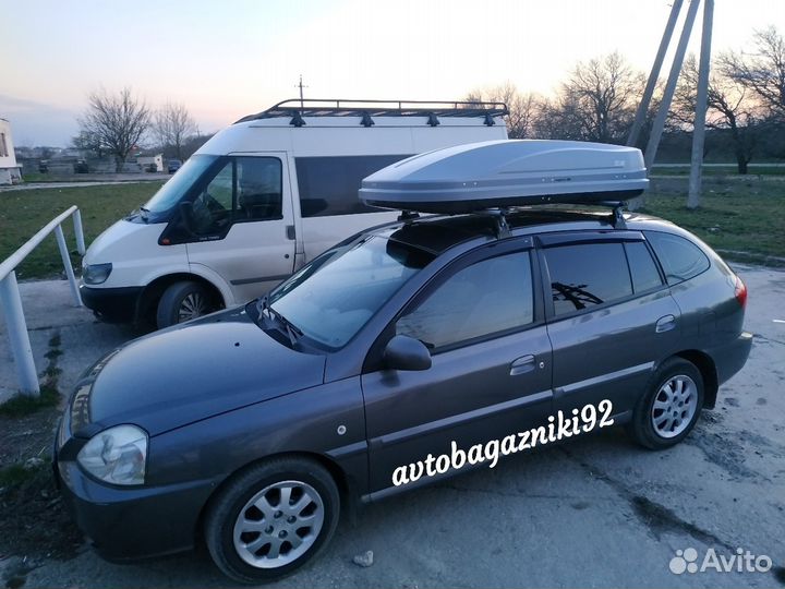 Автобокс еd Магнум390 литров серый карбон