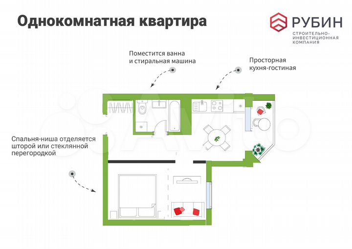 1-к. квартира, 36,7 м², 6/14 эт.