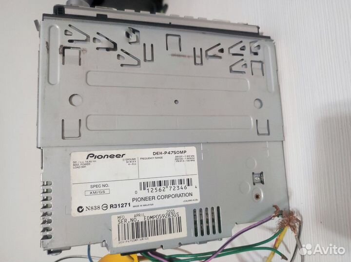 Радиоприёмник авто pioneer WMA MP3, в ремонт