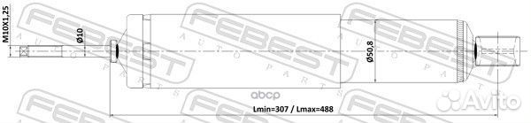 Амортизатор задний GAS.twin tube 14110007R Febest