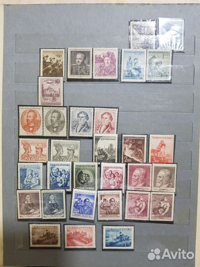 Почтовые марки альбом Чехословакия 1940-ые года