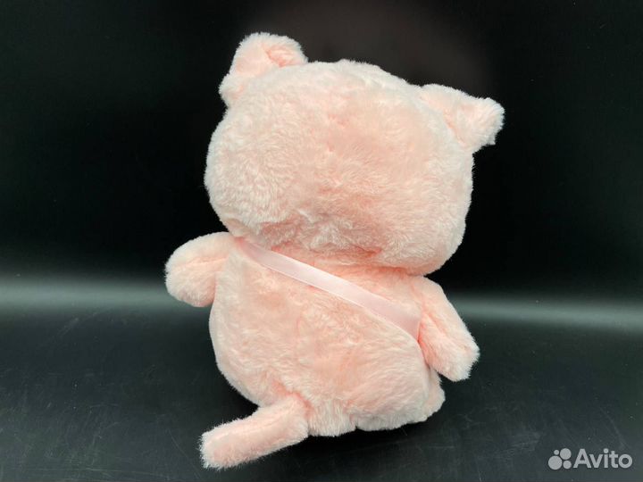 Мягкая игрушка кот в капюшоне в пижаме кигуруми