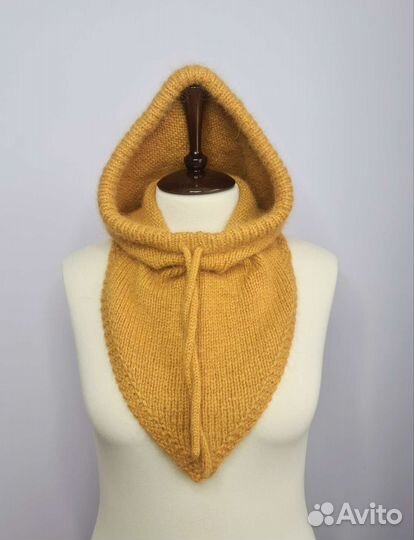 Капор + митенки из пуха норки