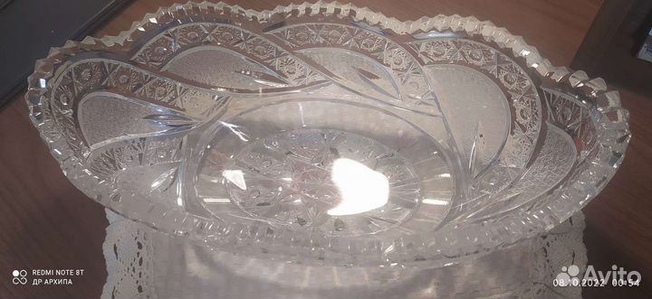 Огромная фруктовница(ваза) хрусталь СССР