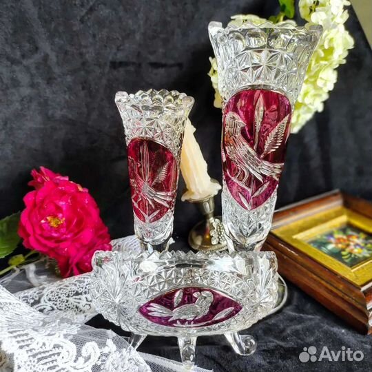 Хрусталь Германия Ваза Конфетница